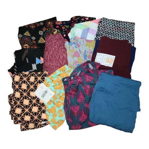 Lularoe Lot of 12 Tops Skirts Womens Size XS Irma Cassie Classic Colorful Comfy - Picture 1 of 13